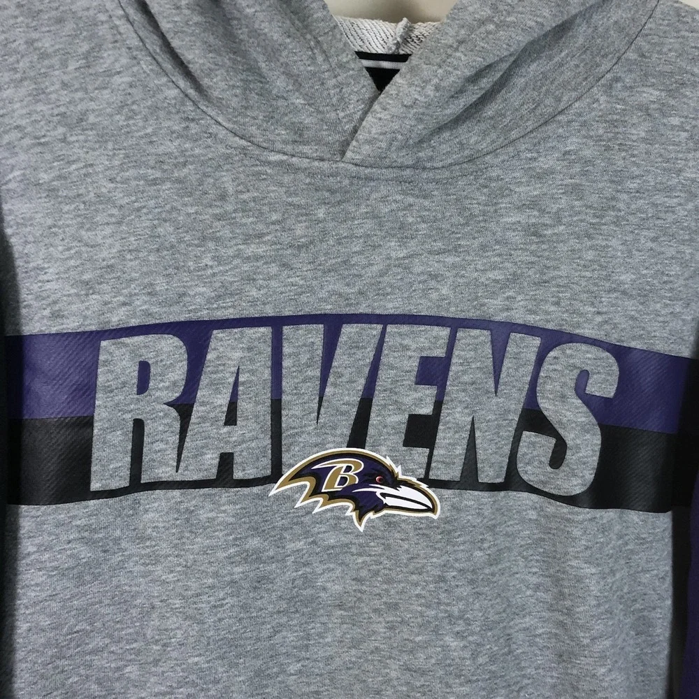 Nike Baltimore Ravens NFL Hoodie Sweatshirt Youth Sz L(14/16) Gray Black Purple